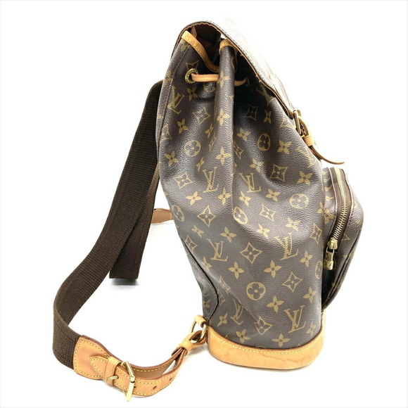 LOUIS VUITTON Brown Monogram Canvas Backpack - Picture 4 of 9